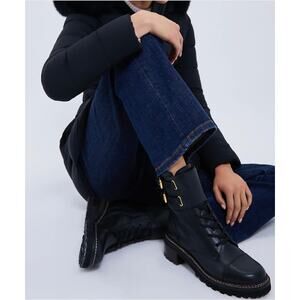 See by Chloe Black Leather Mallory Buckle Boots